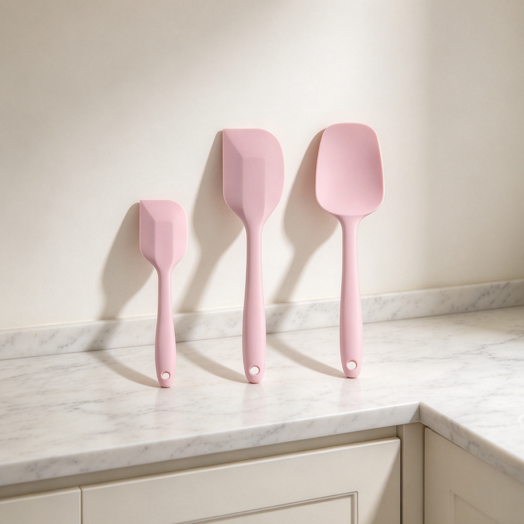 Heat-Resistant Silicone Spatula for Baking and Mixing