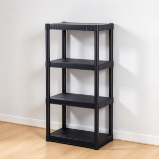 Plastic Storage Shelving Unit, 200lb Capacity