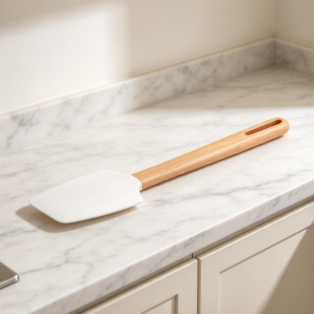 Medium Silicone Signature Spatula, White - Image 2