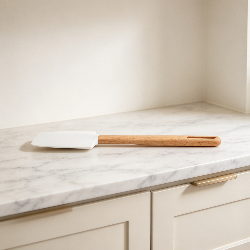 Medium Silicone Signature Spatula, White