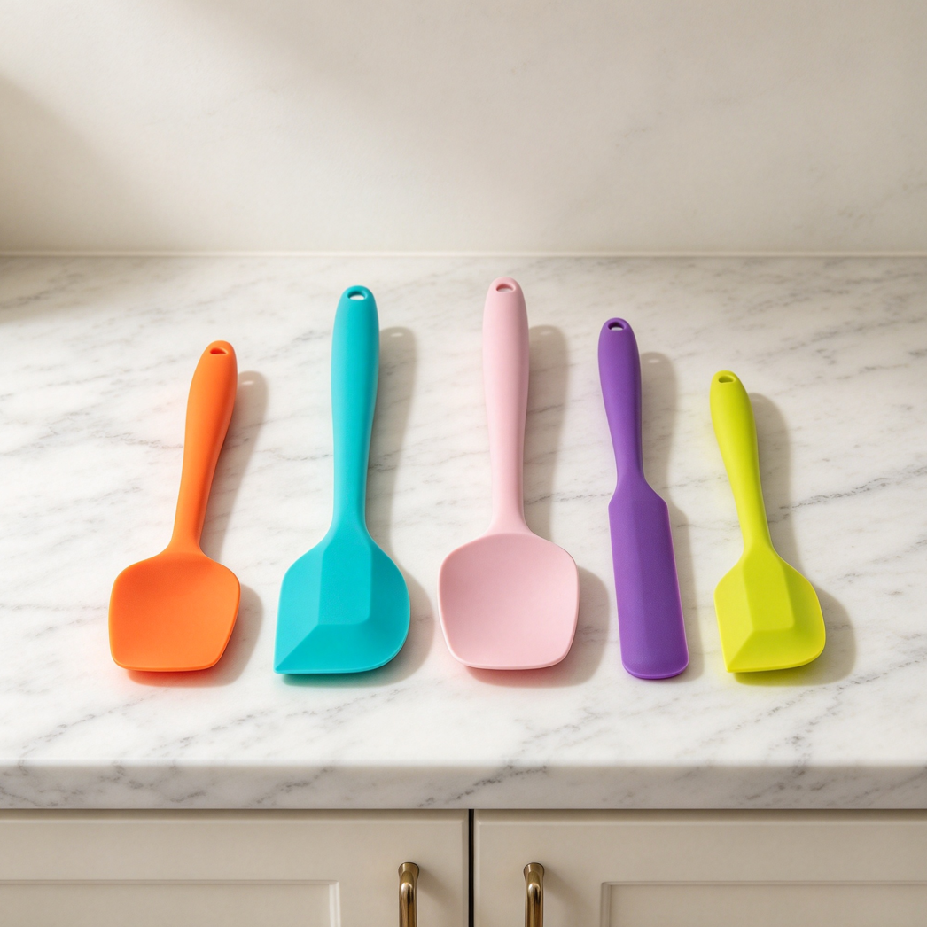 Food-Grade Multicolor Silicone Spatula Set